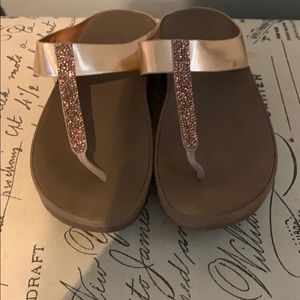 Rose gold fit flops